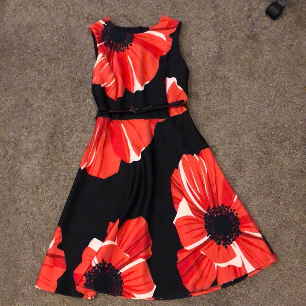 Orange, black, and red Tommy Hilfiger dress, size 4. Worn once, like new